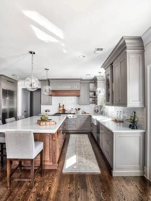 欧式高级灰厨房橱柜