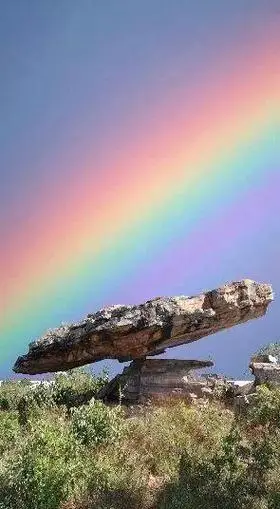 巨石|彩虹|风景|芬芳|大自然_网易订阅