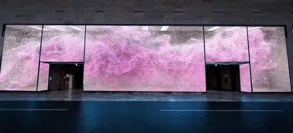 裸眼3d唯美粒子全息投影餐厅户外广告墙led宽屏幕背景视频vj素材