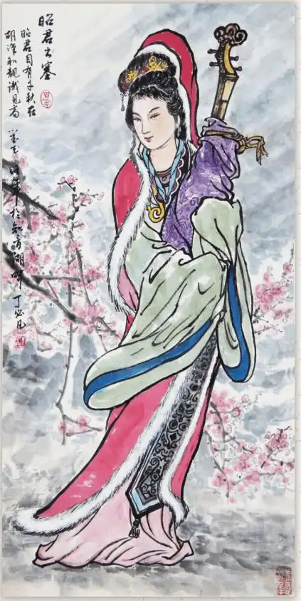 《昭君出塞》 68x136cm