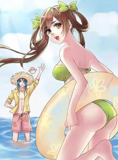 王者荣耀孙尚香大胸穿泳衣拿泳圈图片赏析