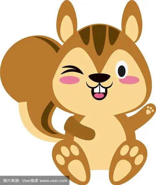 卡通可爱的松鼠