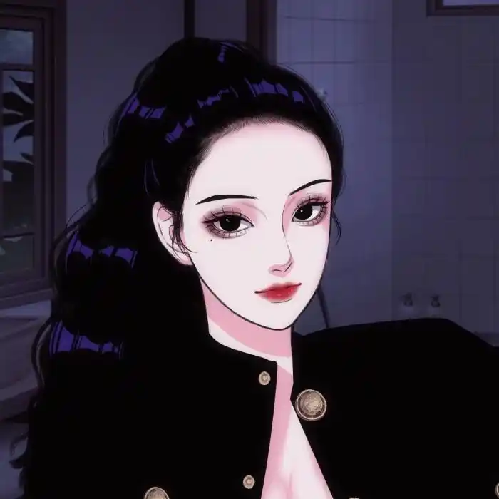 酷酷的手绘女头像