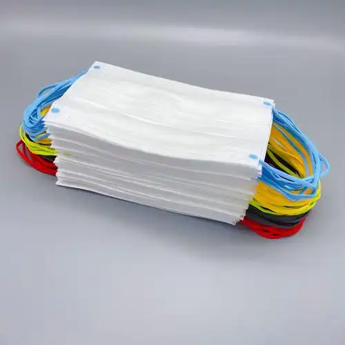 一次性口罩夏季薄款三层彩色耳带白色ins网红口罩