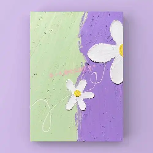 壁纸,超级清新哦————————————绿色和紫色的撞色拼接超级