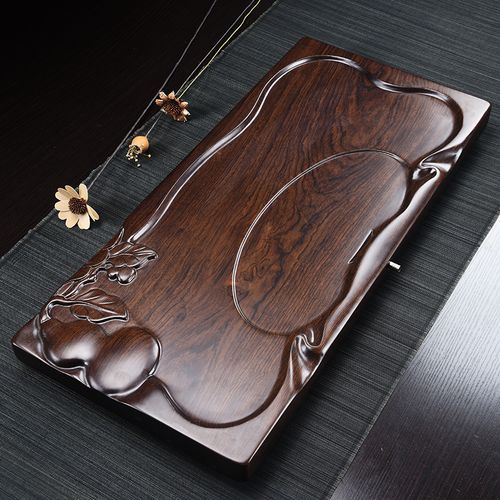 木语瓷缘 黑檀木茶盘实木家用烧水壶一体式茶台茶托盘功夫茶具茶道全