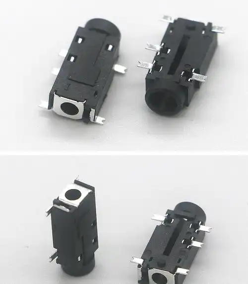 7mm耳机音频插座五脚贴片smt有头音频插座母座连接器pj-381