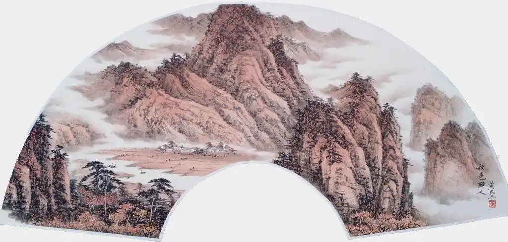 扇面山水画库之一