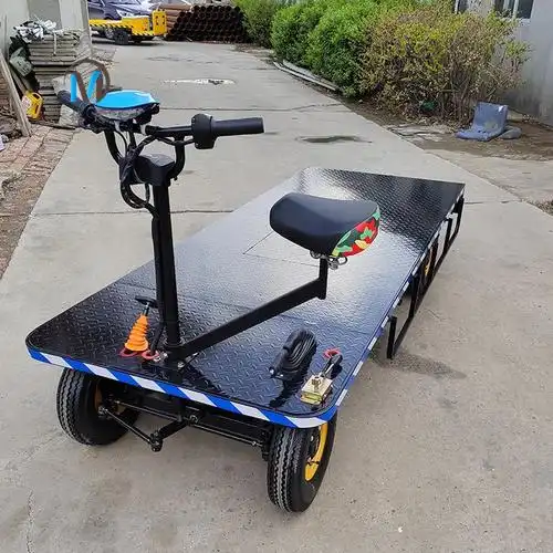 厂区货物转运车工业制造电动平板运输车小型仓储转运车操作简单