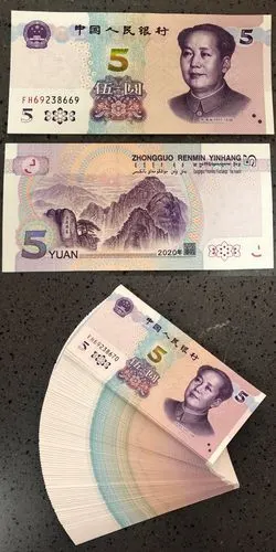 2020年版第五套人民币5元纸币5日起正式发行.