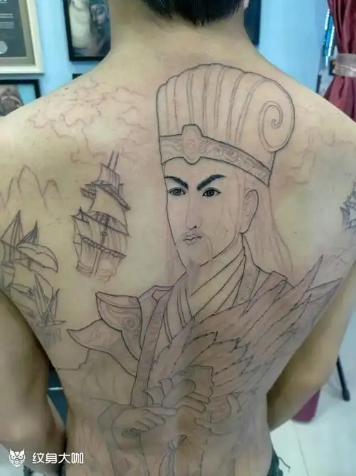 诸葛亮_纹身图案手稿图片_巴洛克