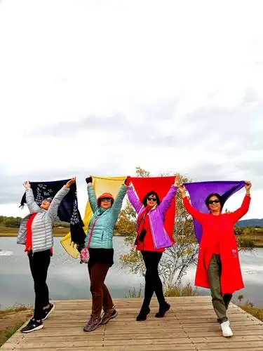 没有重复的动作,每一张的pose动作都显得中国大妈的标准动作.