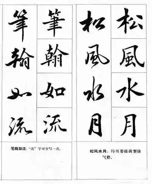 值得注意的是很多书法家讲楷书与行书的区别时,说行书是楷书的快写