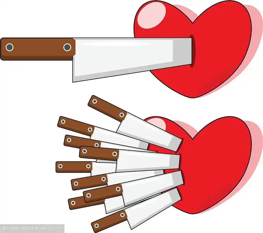 刀子刺进了心脏