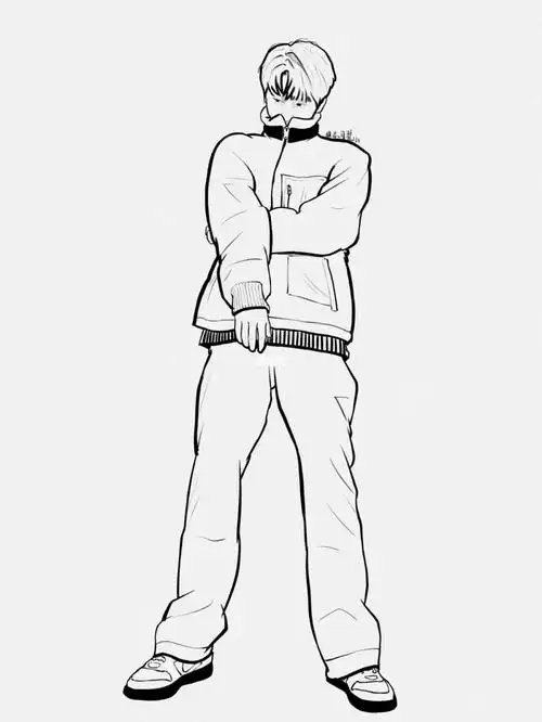 严浩翔速写练习