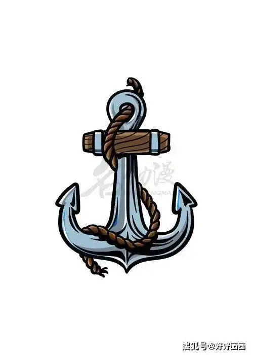 非常简单的船锚绘画教程
