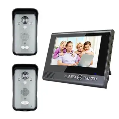 视频门铃家用无线可视一拖二图片