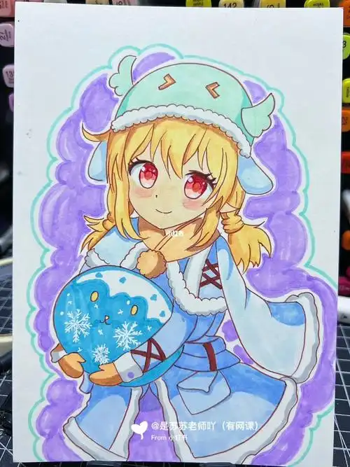 零基础马克笔手绘日系动漫人物步骤图