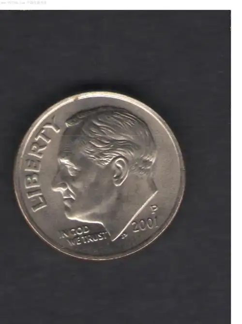 2001年10美分流通硬币