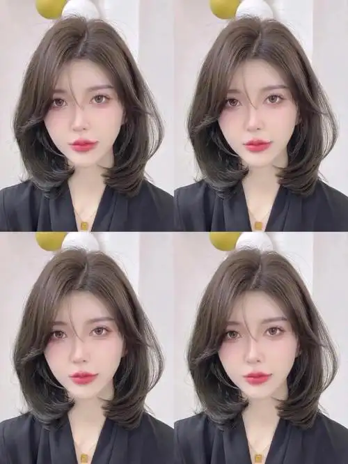 初恋锁骨发搭配法式刘海减龄显脸小拉