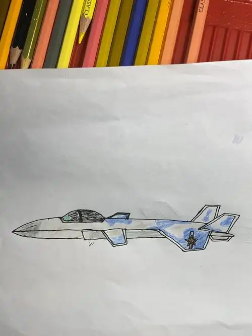 歼20简笔画过程