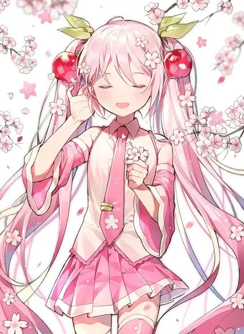 同人图:初音未来为樱花节应援,美如公主殿下|初音未来|画师|樱花节