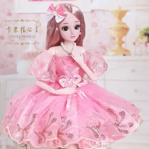 60厘米cm嘿喽芭比娃娃婚纱衣服bjd娃娃换装衣服3分关节娃娃裙子卡米拉