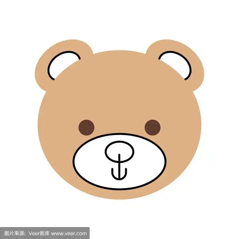 可爱的泰迪熊头玩具童年