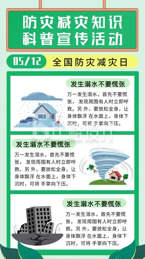 512全国防灾减灾日知识科普宣传活动竖版配图