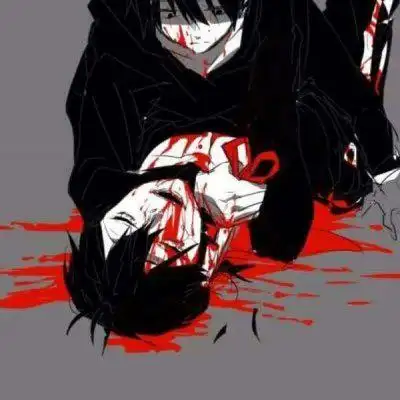 恐怖头像吓死人不偿命 二次元黑暗血腥系男生头像