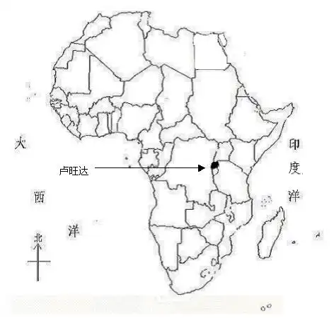 卢旺达在非洲位置图