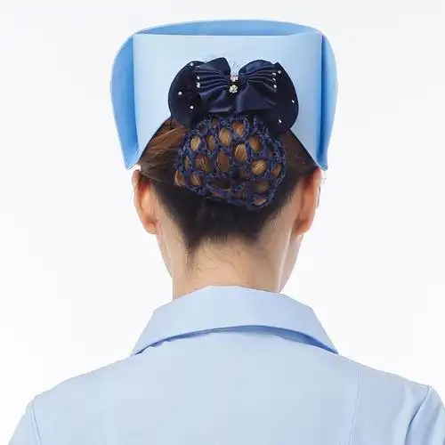 【量大从优】燕尾帽子护士帽格尔护士长帽燕尾帽白色粉色蓝色加厚涤卡