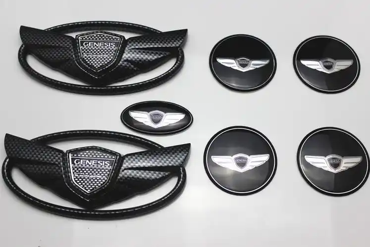 酷派包邮现代劳恩斯碳纤汽车标志件套改装全车车汽车车标