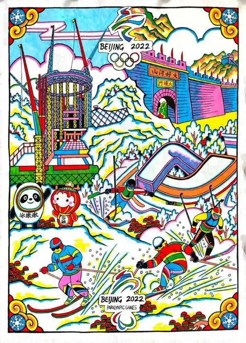 冬季奥运会儿童画冬季奥运会儿童画特别简单