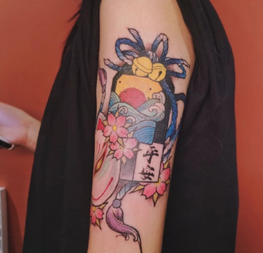 御守符纹身图片大全好看的日式平安符纹身设计15