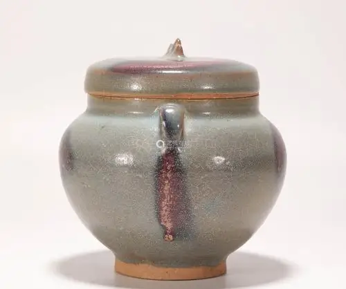 jun kiln two ears vessel from song宋代钧窑双耳罐