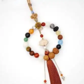 抖音网红春季十八籽汽车挂件平安出行包车内挂件多宝菩提串珠多宝18籽