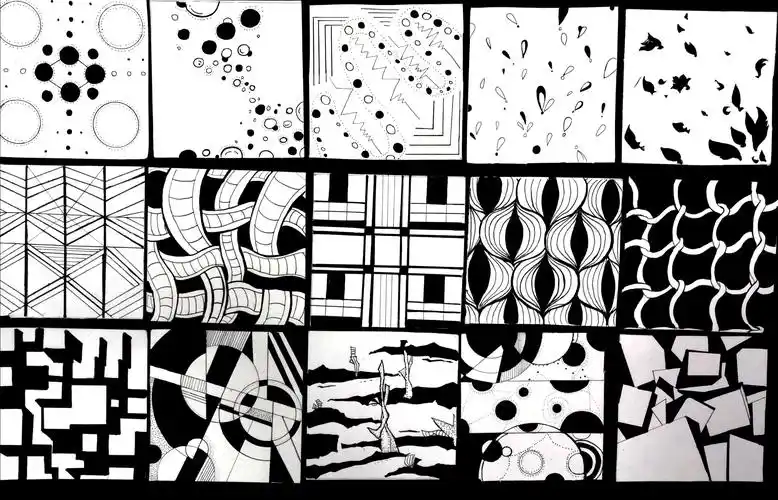 设计学类196班点线面构成作业