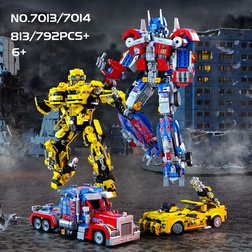 兼容乐高积木擎天柱变形金刚机器人巨大型机甲男孩拼装益智玩具