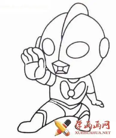 儿童学画画奥特曼打小怪兽简笔画图片