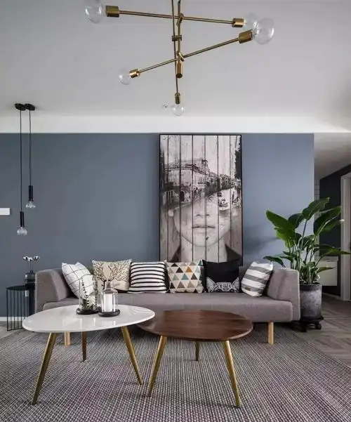 艾度巨迪北欧风格家装案例灰蓝色比高级灰还有范