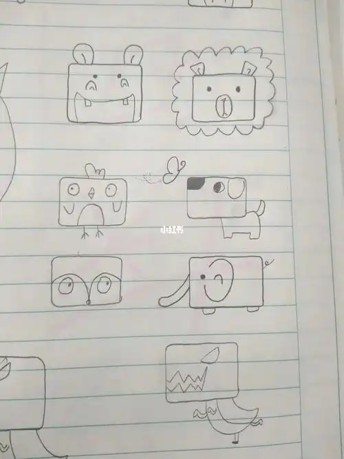 长方形可以画什么简笔画动物 简笔画图片大全-蒲城教育文学网