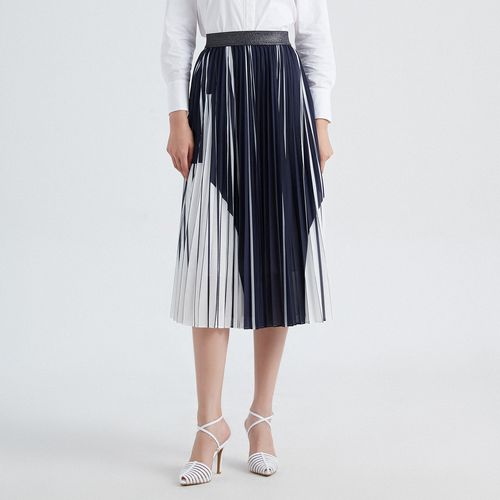 秋百褶艺术感女a字裙休闲度假通勤中长裙半身裙