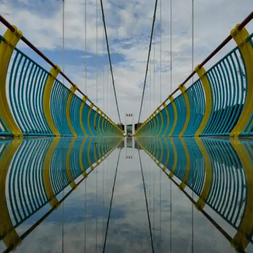 海寨沟海寨最火打卡地玻璃吊桥