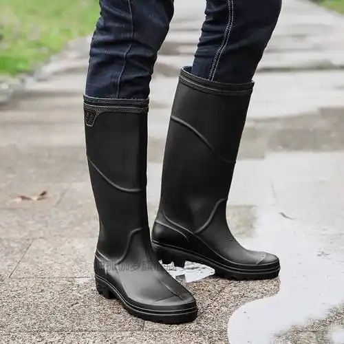 大码雨鞋男士高筒中筒水鞋雨靴工地干活穿的防水耐磨防滑时尚成人劳保