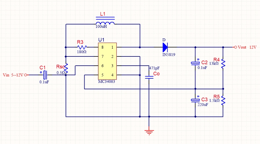 关于mc34063升压电路带负载问题!