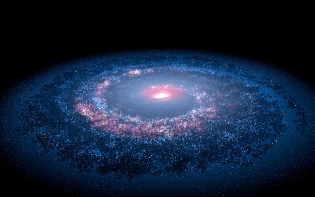 银河系,美丽的蓝色宇宙空间 壁纸 - 1920x1200