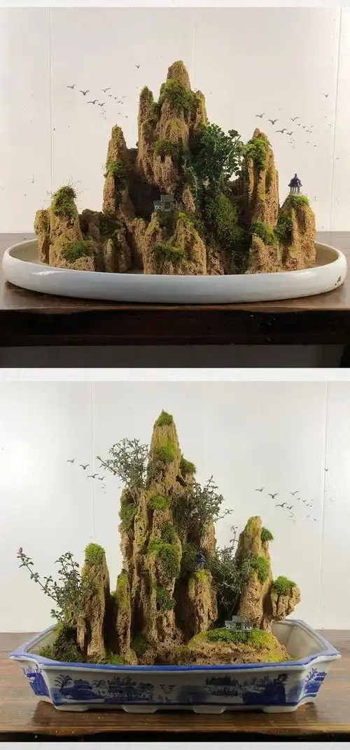 天然吸水石上水石假山盆景鱼缸造景山水盆景庭院鱼池假山吸水石盆景