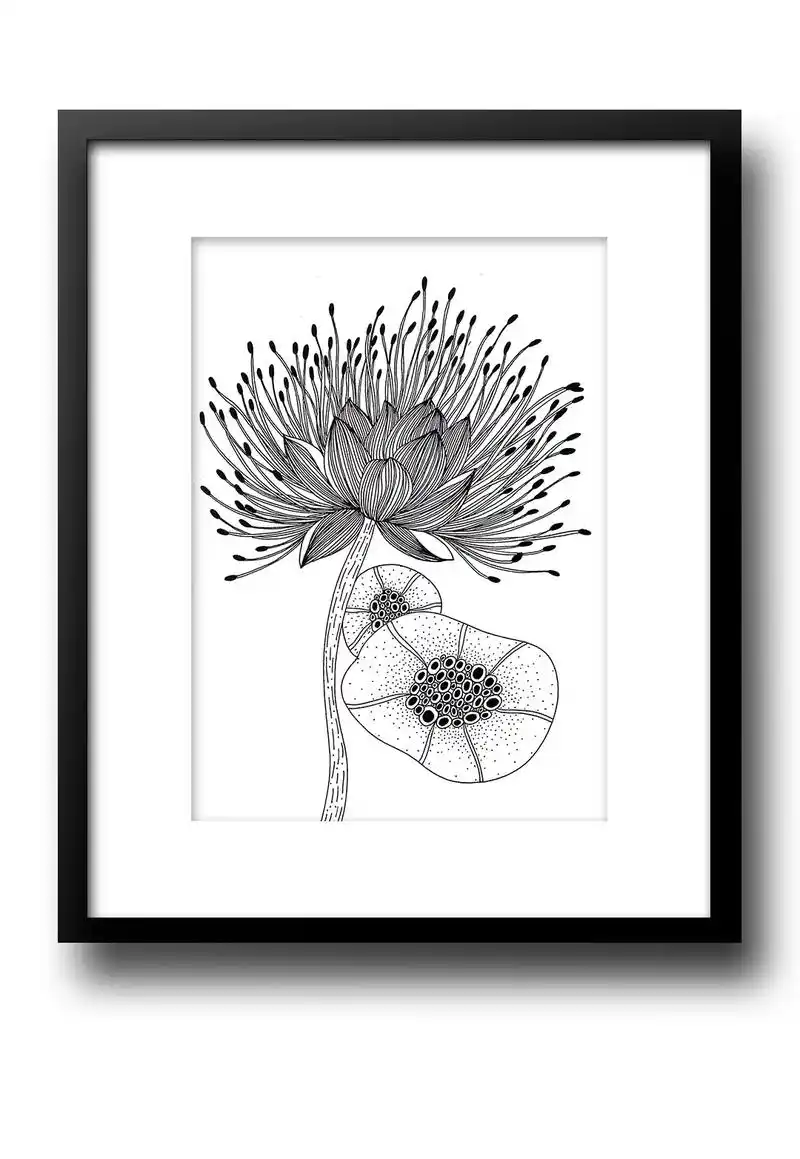 黑白线描画 #手稿分享 - 抖音