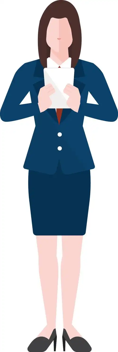 55张扁平化卡通商务人物(单人)png高清图片 - ppt下载网